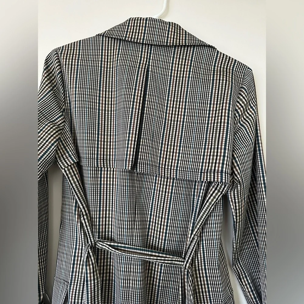 Daniel Rainn plaid trench coat